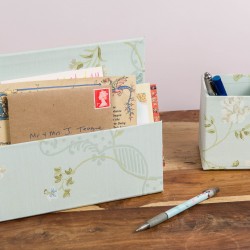 Letter Rack & Pen Pot - Anna Marie Aqua