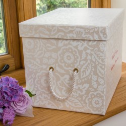 Memento Box - Floral Damask Pearl