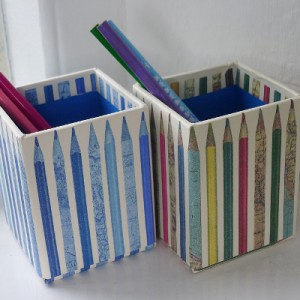 Pen Pot - Scribbler Blue and Multi