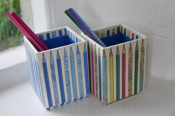 Pen Pot - Scribbler Blue and Multi