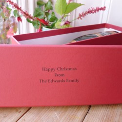 Champagne Wine Box - Plain Red