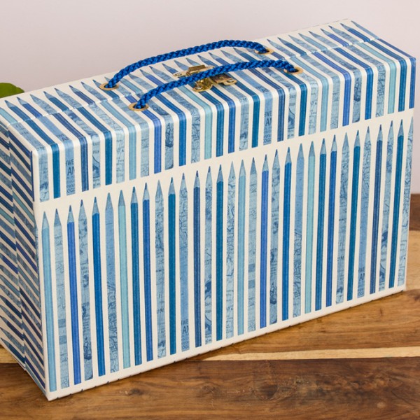 Handbag Box - Scribbler Blue