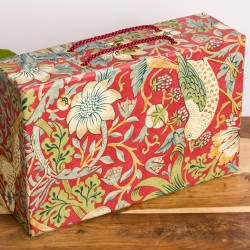 Handbag Box - Strawberry Thief Red