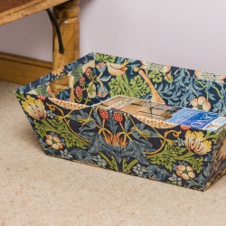 Laundry Trug - Strawberry Thief Navy