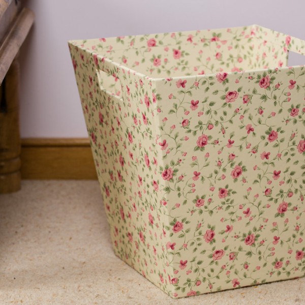 Waste Paper Bin - Rosebud